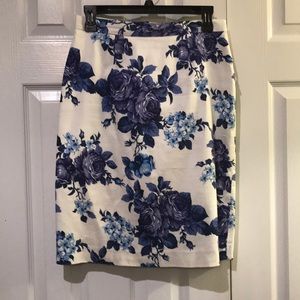 Cremieux Floral print pencil skirt